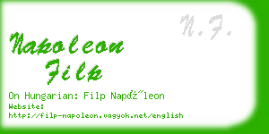 napoleon filp business card